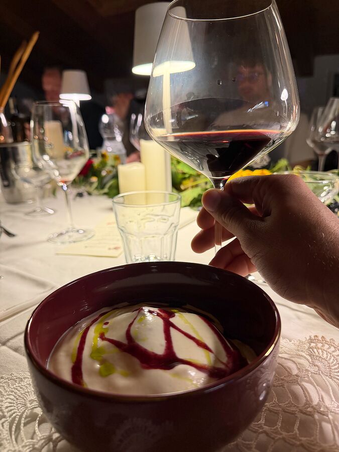 Dessert, with a last glass of red